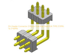 Konektor Pin Header 2.00mm Tumpukan Baris Ganda R / A TIPE 2 * 2PIN Ke 2 * 40PIN