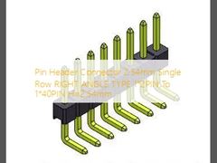 Konektor Pin Header 2.54mm Baris Tunggal TIPE SUDUT KANAN 1 * 2PIN Ke 1 * 40PIN H = 2.54mm