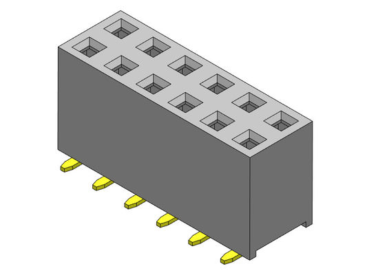 Konektor Header Wanita 2.54mm Dual Row SMT TYPE 2 * 2PIN Ke 2 * 40PIN H = 7.10mm