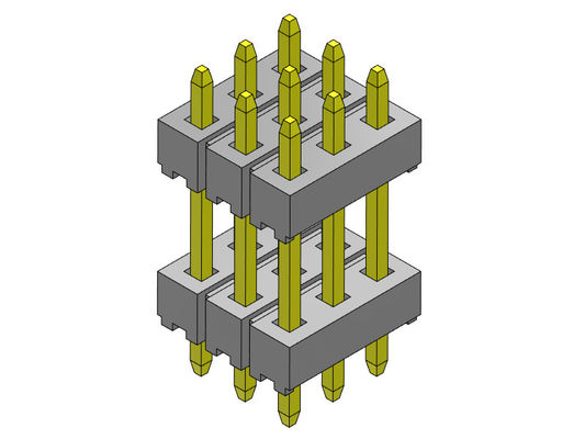 Konektor Pin Header 2.00mm Triple Row Stack DIP TYPE 3 * 2PIN Ke 3 * 40PIN