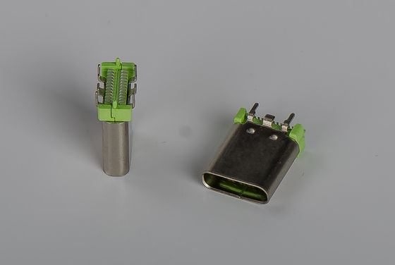 Konektor Output Input Tipe SMT Konektor Usb C 3.1 Vertikal 180°