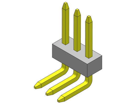 Konektor Pin Header 1.0mm Baris Tunggal Sudut Kanan TYPE 1 * 2PIN Ke 1 * 40PIN H = 1.0mm