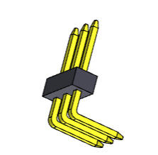 Konektor Pin Header 1.0mm Baris Tunggal Sudut Kanan TYPE 1 * 2PIN Ke 1 * 40PIN H = 1.0mm