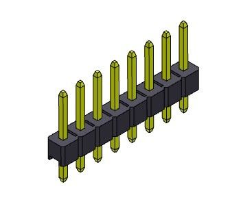 Konektor Pin Header 2.54mm Baris Tunggal JENIS Lurus 1 * 2PIN Ke 1 * 40PIN H = 2.54mm