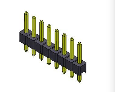 Konektor Pin Header 2.54mm Baris Tunggal JENIS Lurus 1 * 2PIN Ke 1 * 40PIN H = 2.54mm