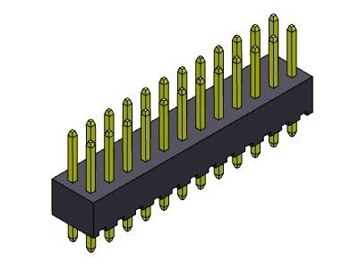 Konektor Pin Header 2.54mm Tipe DIP Baris Ganda 2 * 2PIN Ke 2 * 40PIN H = 4.3MM