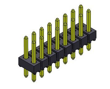 Konektor Pin Header 2.54mm Tipe DIP Baris Ganda 2 * 2PIN Ke 2 * 40PIN H = 2.54MM