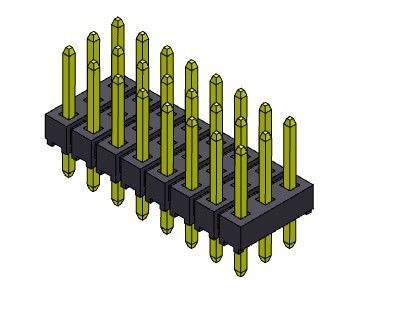 Konektor Pin Header 2.54mm Triple Row DIP TYPE 3 * 2PIN Ke 3 * 40PIN H = 2.54MM