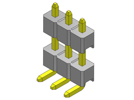 Konektor Pin Header 2.54mm Baris Ganda R/A TIPE 1 * 2PIN Ke 1 * 40PIN H = 2.54MM