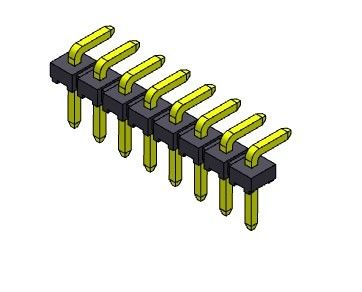 Konektor Pin Header 2.54mm Baris Tunggal R/A TIPE 1 * 2PIN Ke 1 * 40PIN H=2.54MM H=1.5MM