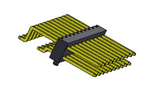 Konektor Pin Header 2.00mm Baris Tunggal SMT TYPE 2 * 2PIN Ke 2 * 40PIN H = 2.00MM