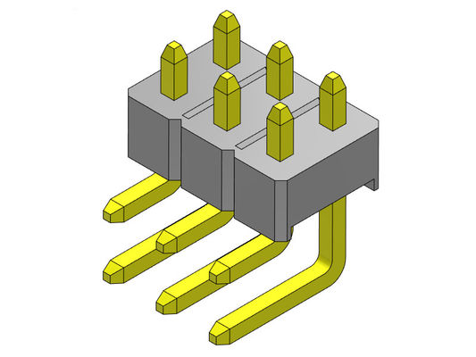 Konektor Pin Header 2.54mm Baris Tunggal R/A TIPE 2*2PIN Ke 2*40PIN H=2.54MM