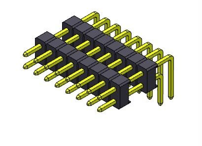 Konektor Pin Header 2.54mm Baris Ganda R/A TIPE 2*2PIN Ke 2*40PIN H=2.54MM