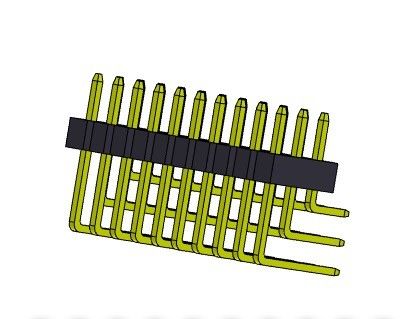 Konektor Pin Header 2.00mm Tiga Baris Sudut Kanan JENIS 3 * 2PIN Ke 3 * 40PIN H = 2.00MM