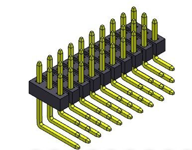 Konektor Pin Header 2.00mm Tiga Baris Sudut Kanan JENIS 3 * 2PIN Ke 3 * 40PIN H = 2.00MM