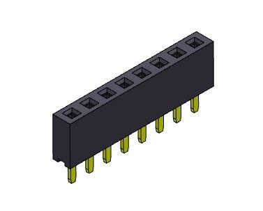 Konektor Header PCB 2.54mm Konektor Tipe Dip Baris Tunggal 1 * 2PIN Ke 1 * 40PIN