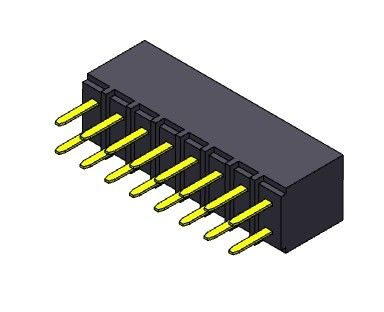 Female Header Connector 2.54mm Dual Row Dip TYPE 2 * 2PIN Ke 2 * 40PIN H = Entri Bawah 6.80mm