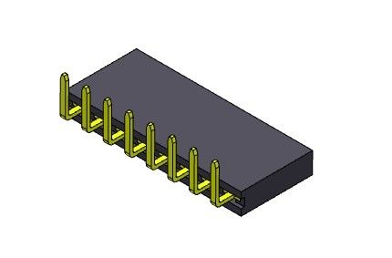 Konektor Header Wanita 2.54mm Sudut Kanan Dip TYPE 1 * 2PIN Ke 1 * 40PIN H = 8.50mm