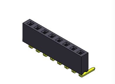 Konektor Header Wanita 2.54mm Sudut Kanan Dip TYPE 1 * 2PIN Ke 1 * 40PIN H = 5.70mm