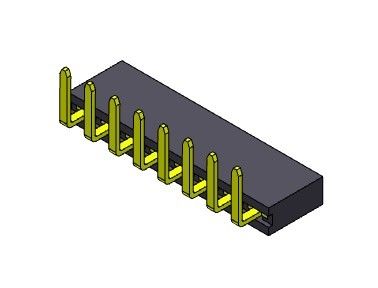 Konektor Header Wanita 2.54mm Sudut Kanan Dip TYPE 1 * 2PIN Ke 1 * 40PIN H = 5.70mm