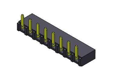 Konektor Header Wanita 2.54mm Sudut Kanan Dip TYPE 1 * 2PIN Ke 1 * 40PIN H = 5.00mm