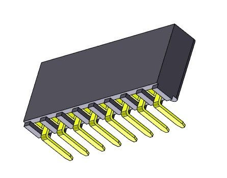 2.54mm Sudut Kanan PCB Header Connector Pin Header Female Dip TYPE 1 * 2PIN Ke 1 * 40PIN