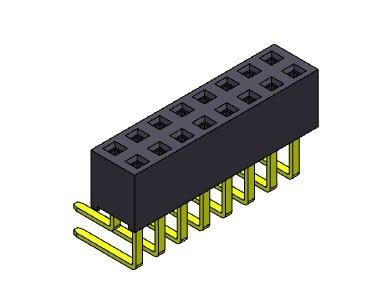 2.54mm Dual Row R / A Dip TYPE Konektor Header PCB 2 * 2PIN Ke 2 * 40PIN