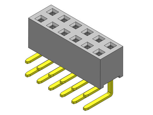 2.54mm Dual Row R / A Dip TYPE Konektor Header PCB 2 * 2PIN Ke 2 * 40PIN