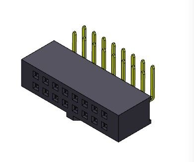 Baris Ganda R / A TYPE Female Pin Connector 2.54 Mm 2 * 2PIN Ke 2 * 40PIN H = 8.50mm