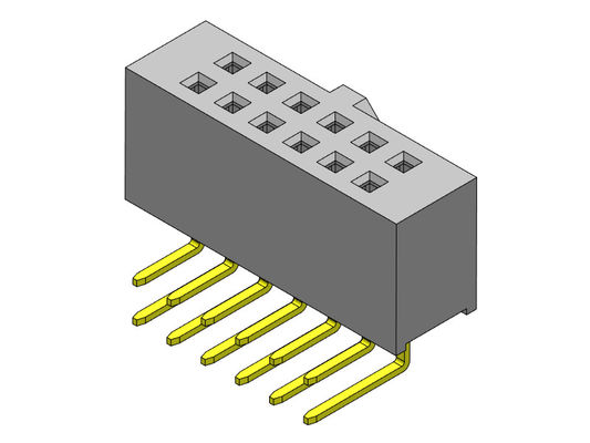 Baris Ganda R / A TYPE Female Pin Connector 2.54 Mm 2 * 2PIN Ke 2 * 40PIN H = 8.50mm