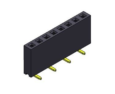 Konektor Header Wanita 2.54mm Baris Tunggal TIPE SMT 1 * 2PIN Ke 1 * 40PIN H = 8.50mm