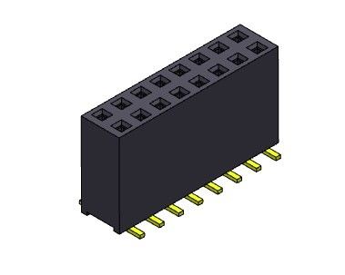 Konektor Header Wanita 2.54mm Dual Row SMT TYPE 2 * 2PIN Ke 2 * 40PIN H = 11.00mm