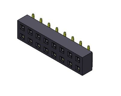 Konektor Header Wanita 2.54mm Dual Row SMT TYPE 2 * 2PIN Ke 2 * 40PIN H = 3.50mm