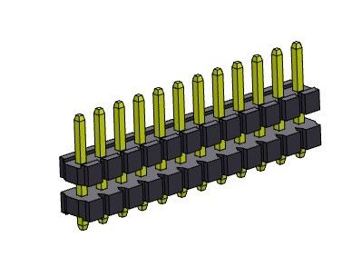 Konektor Pin Header 3.96mm Tumpukan Baris Tunggal JENIS Lurus 1 * 1PIN Ke 1 * 24PIN