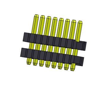 Konektor Pin Header 3.96mm Tumpukan Baris Tunggal JENIS Lurus 1 * 1PIN Ke 1 * 24PIN