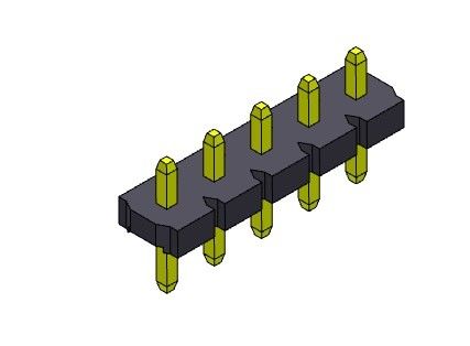 Konektor Pin Header 5.08mm Single Row Dip TYPE 1 * 2PIN Ke 1 * 20PIN H = 2.54MM