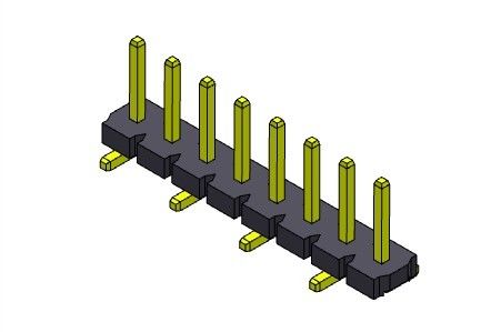 Konektor Pin Header 5.08mm Baris Tunggal TIPE SMT 1 * 2PIN Ke 1 * 20PIN H = 2.54MM