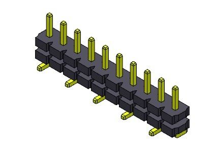 Pin Header Connector 5.08mm Single Row Stack Straight SMT TYPE 1 * 2PIN Ke 1 * 20PIN
