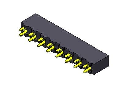 Konektor Header Wanita 5.08mm Tipe DIP Baris Tunggal 1 * 2PIN Ke 1 * 20PIN H = 8.90mm