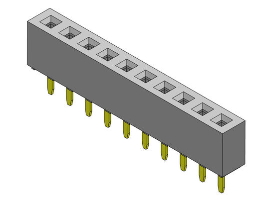 Konektor Header Wanita 2.00mm Single Row Dip TYPE 1 * 2PIN Ke 1 * 40PIN H = 4.30mm