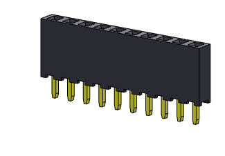 Konektor Header Wanita 2.00mm Single Row Dip TYPE 1 * 2PIN Ke 1 * 40PIN H = 6.35mm