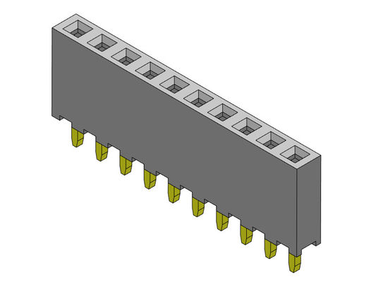 Konektor Header Wanita 2.00mm Single Row Dip TYPE 1 * 2PIN Ke 1 * 40PIN H = 6.35mm