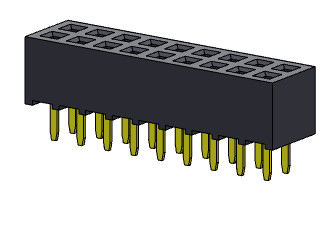 2 * 2PIN Ke 2 * 40PIN Header Pcb Connector 2.00mm JENIS Dip Baris Ganda