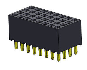 Konektor Header Wanita 2.00mm Quad Row Dip TYPE 4 * 2PIN Ke 4 * 40PIN H = 6.35mm