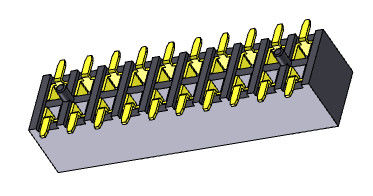 2.00mm Low Profile Female Header SMT TYPE 2 * 2PIN Ke 2 * 40PIN