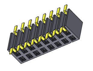 Konektor Pin Header 2.00mm Entri Sisi Baris Ganda SMT TYPE 2 * 2PIN Ke 2 * 25PIN