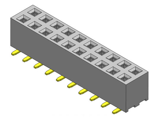 Konektor Header PCB Baris Ganda 2.00mm 2 * 2PIN Ke 2 * 40PIN Dengan Pasak