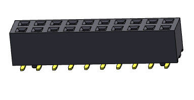 Konektor Header Wanita 2.00mm Dual Row SMT TYPE 2 * 2PIN Ke 2 * 40PIN H = 4.00mm