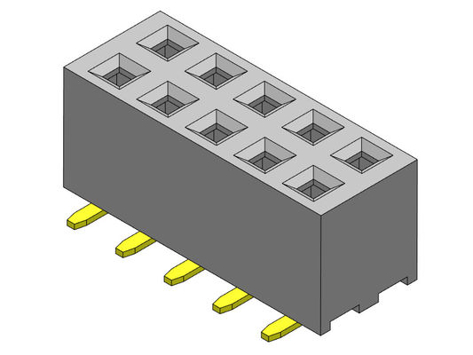 Konektor Header Wanita 2.00mm Dual Row SMT TYPE 2 * 2PIN Ke 2 * 40PIN H = 4.00mm
