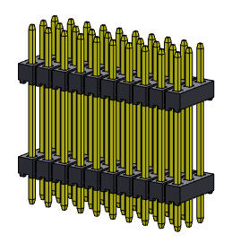 Konektor Pin Header 2.00mm Triple Row Stack DIP TYPE 3 * 2PIN Ke 3 * 40PIN